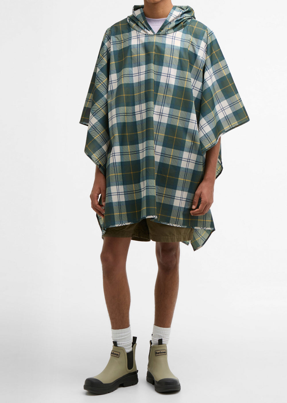 Showerproof Tartan Poncho
