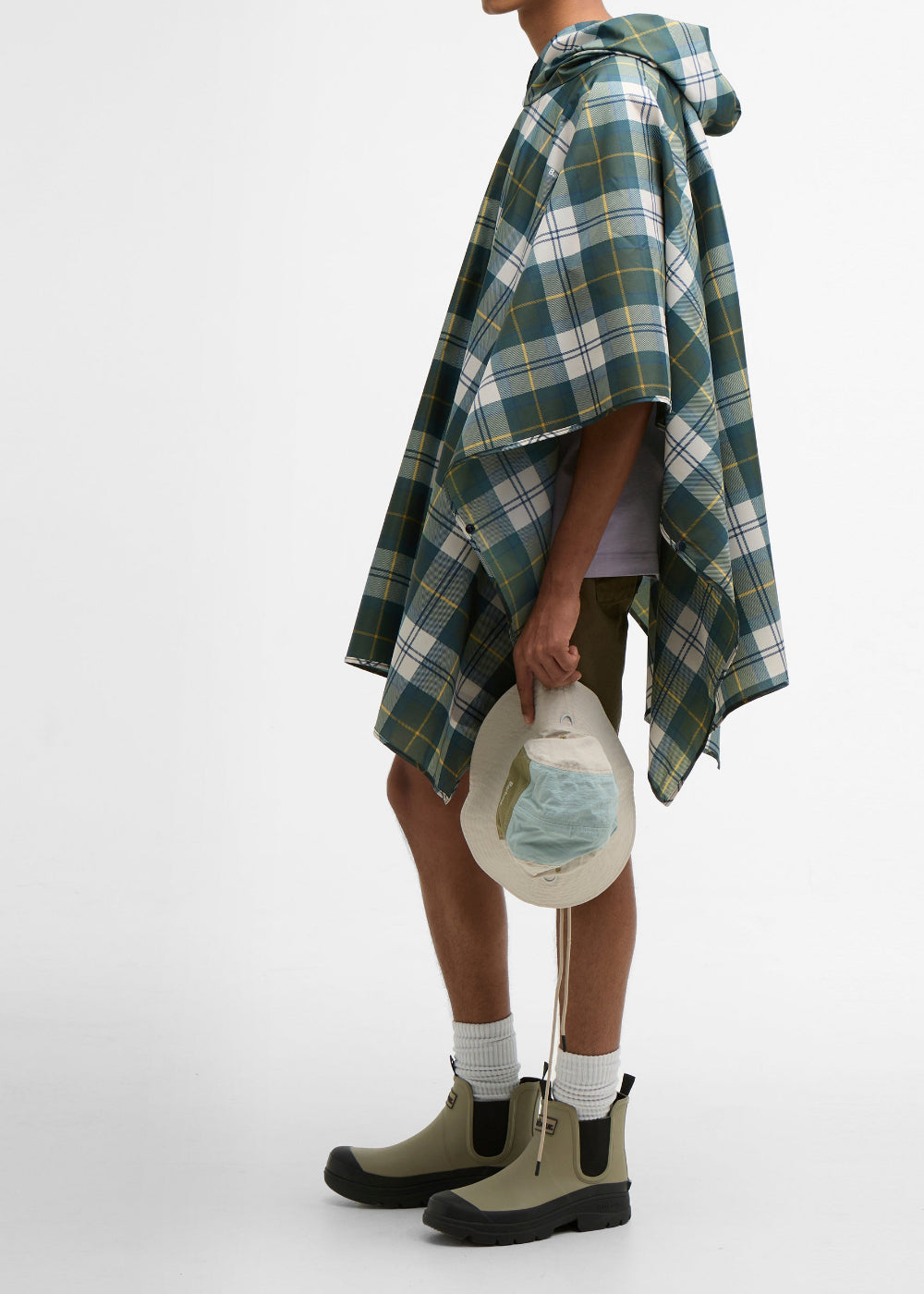 Showerproof Tartan Poncho
