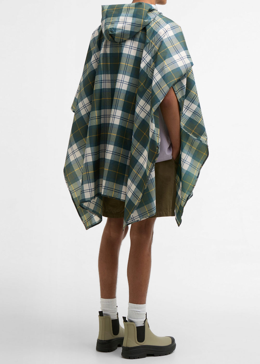 Showerproof Tartan Poncho