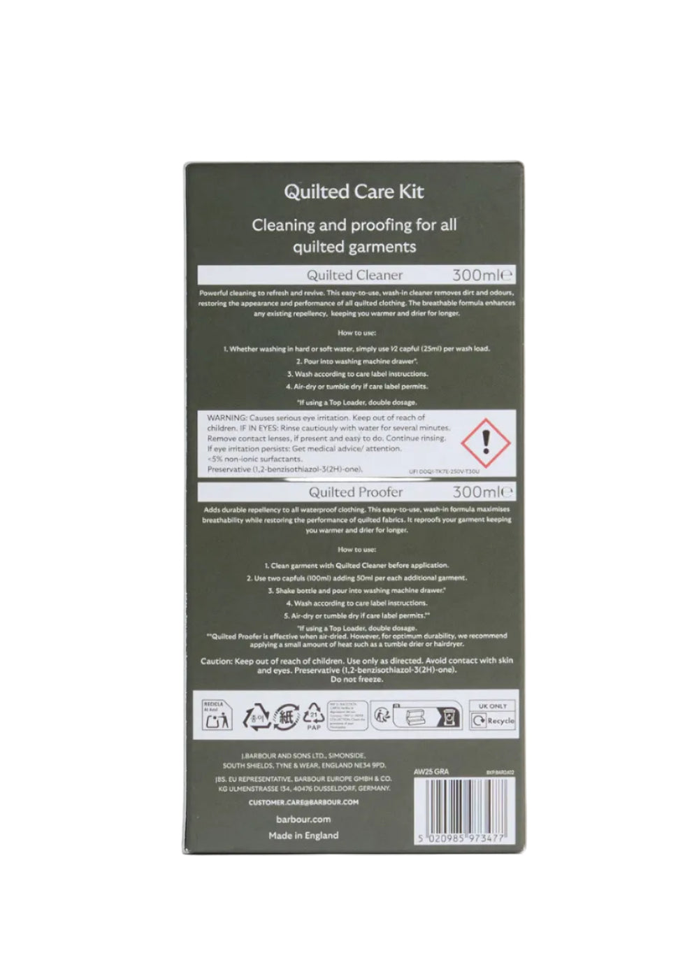 Quilted Jacket Care Kit