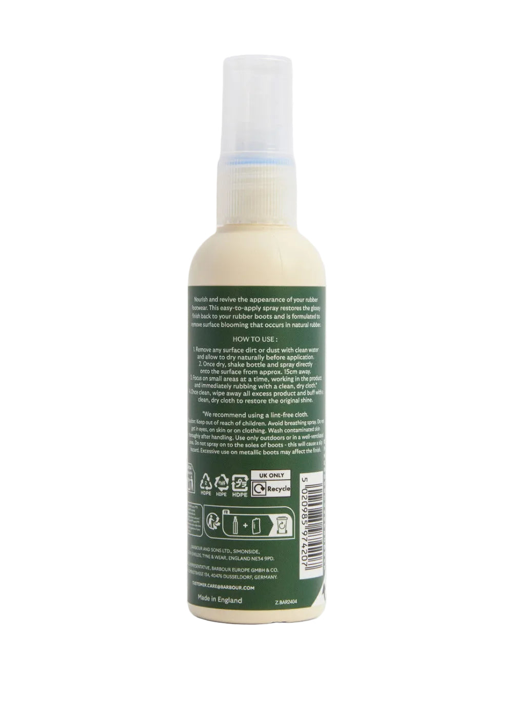 Rubber Footwear Buffing Spray