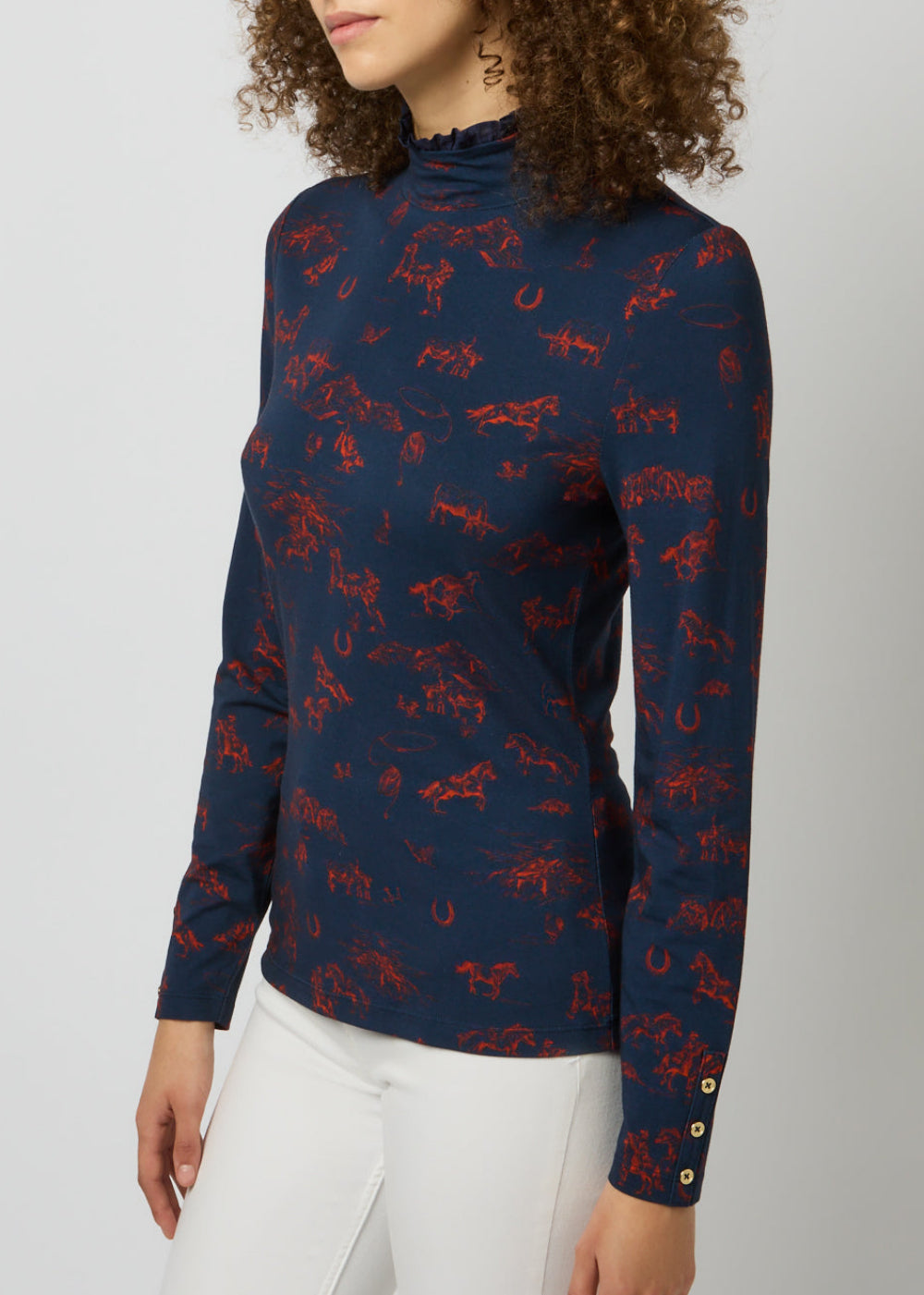 Amy Printed Long Sleeved Top
