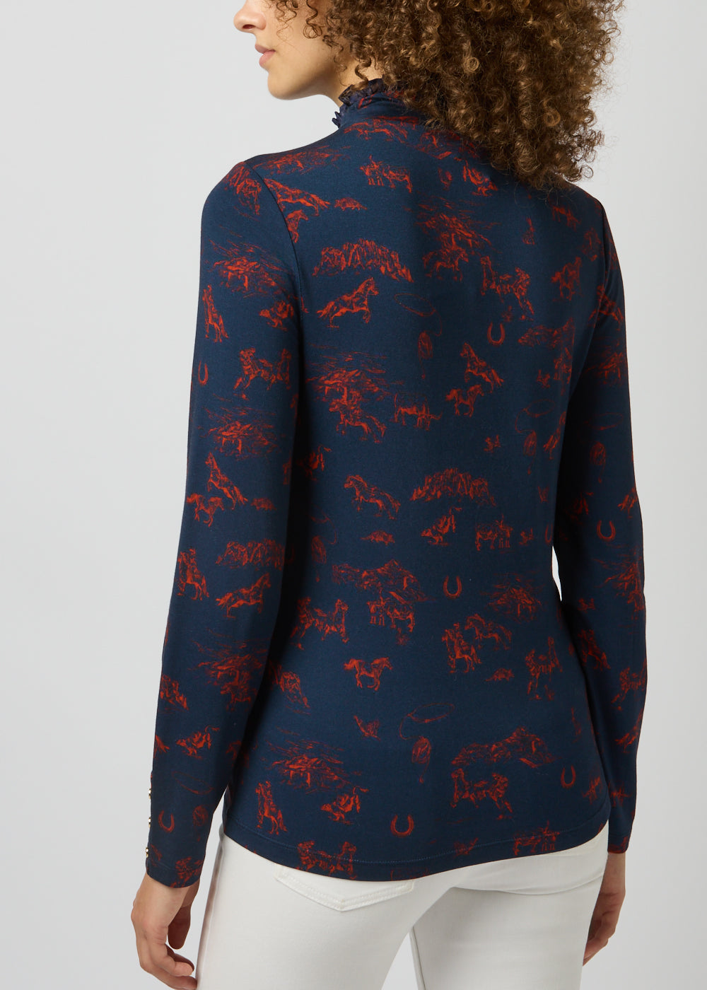 Amy Printed Long Sleeved Top