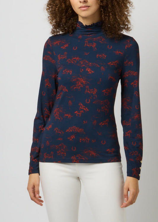 Amy Printed Long Sleeved Top