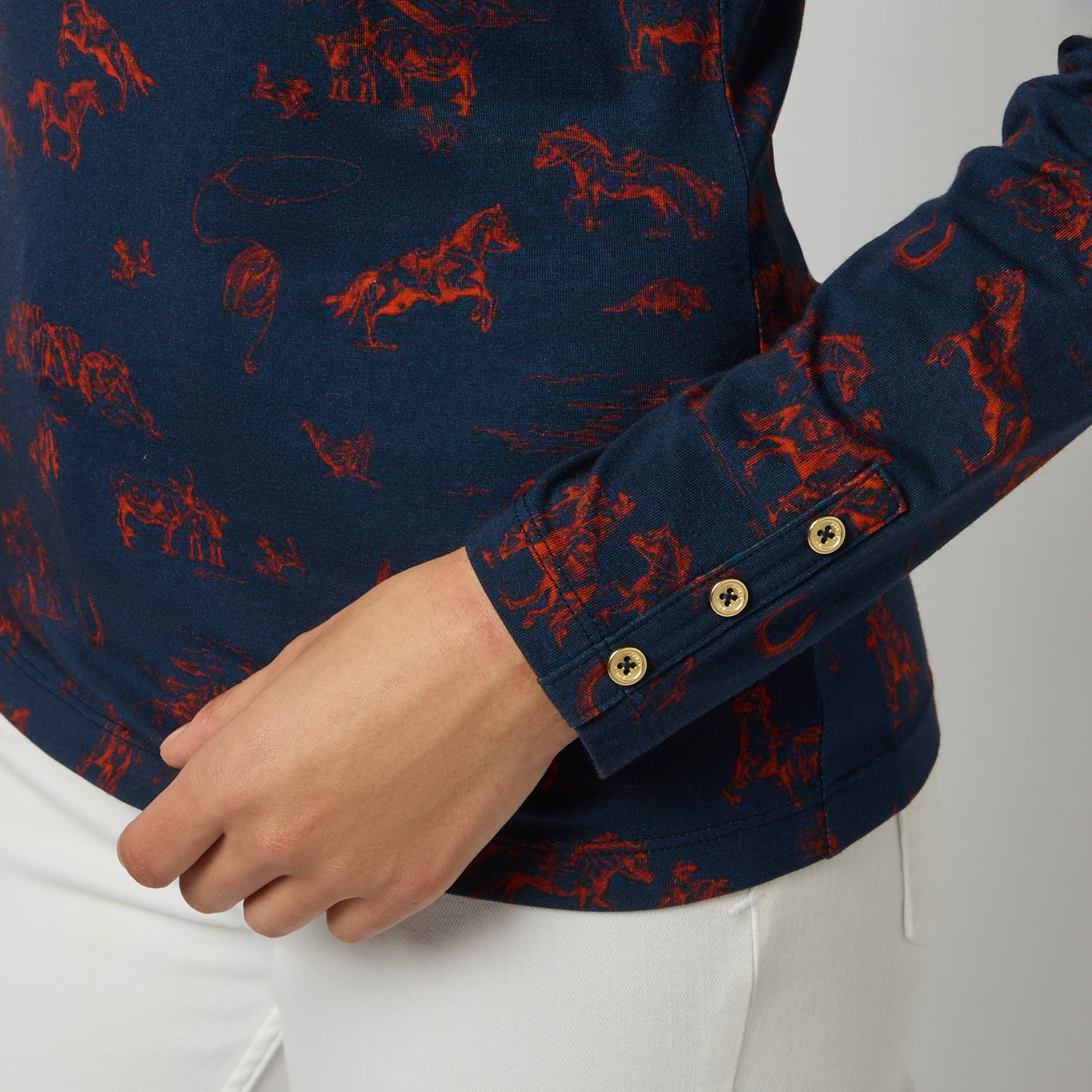 Amy Printed Long Sleeved Top