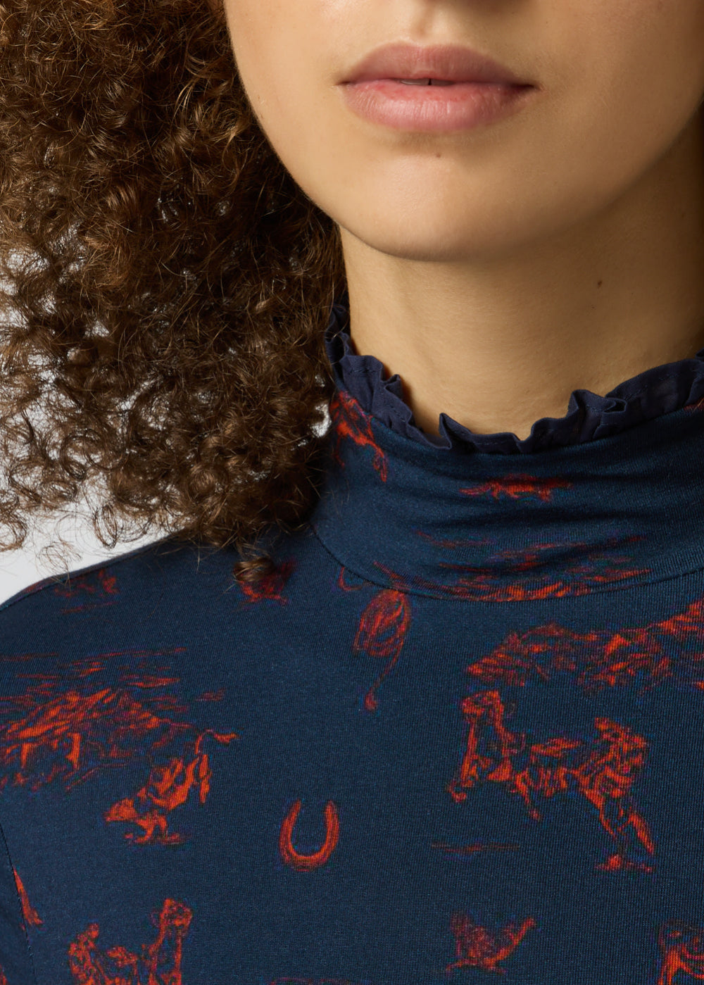 Amy Printed Long Sleeved Top