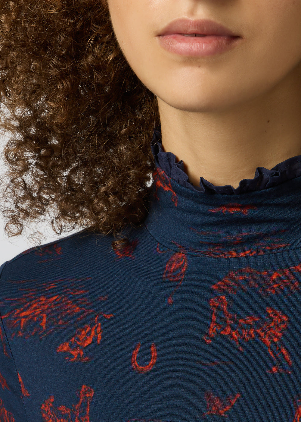 Amy Printed Long Sleeved Top