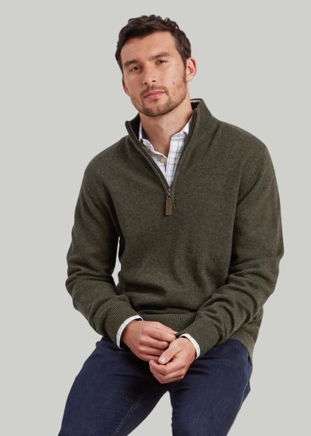 Calton Cotton Cashmere 1/4 Zip Jumper