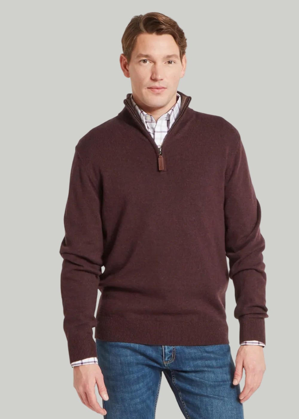 Lewis Lambswool 1/4 Zip Jumper