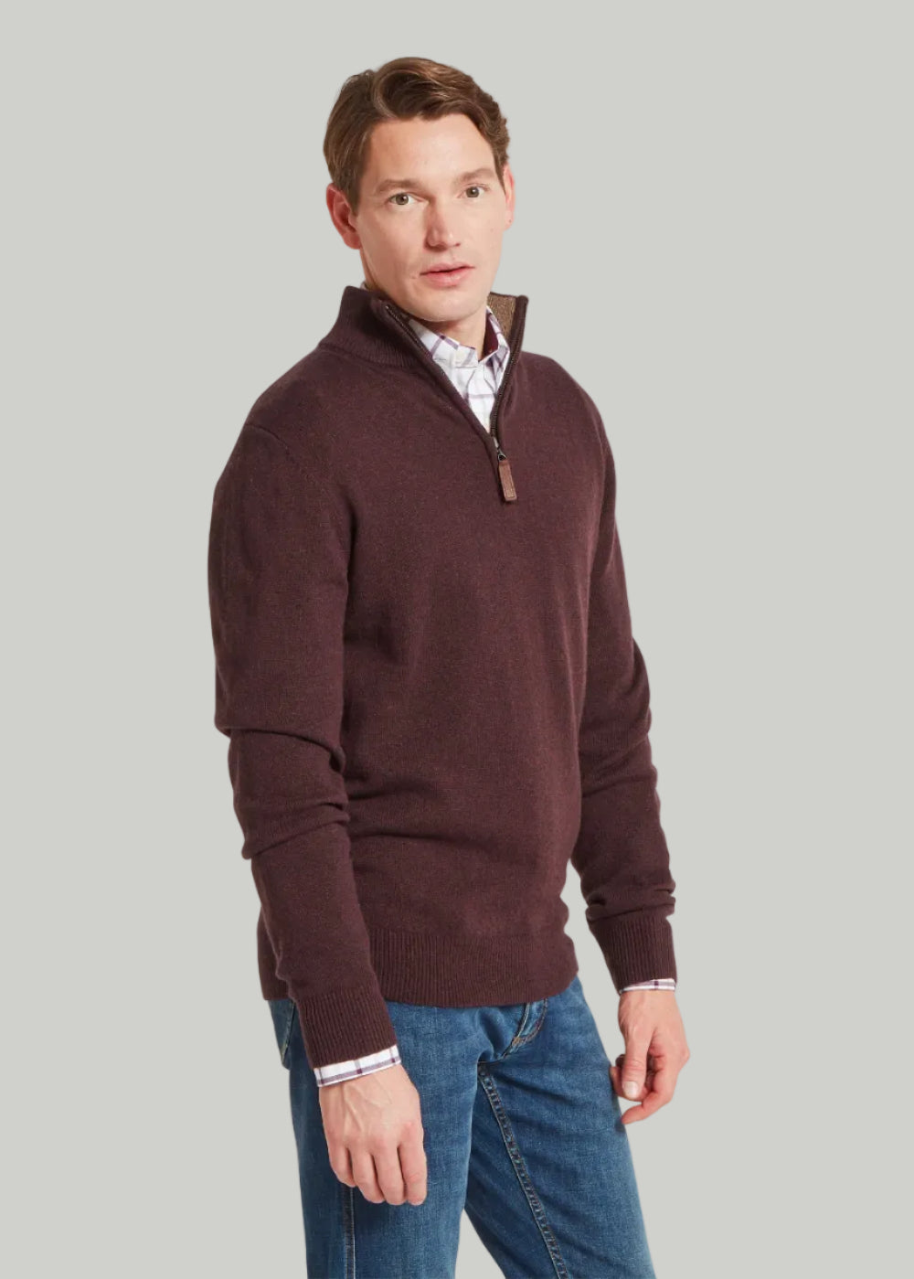 Lewis Lambswool 1/4 Zip Jumper
