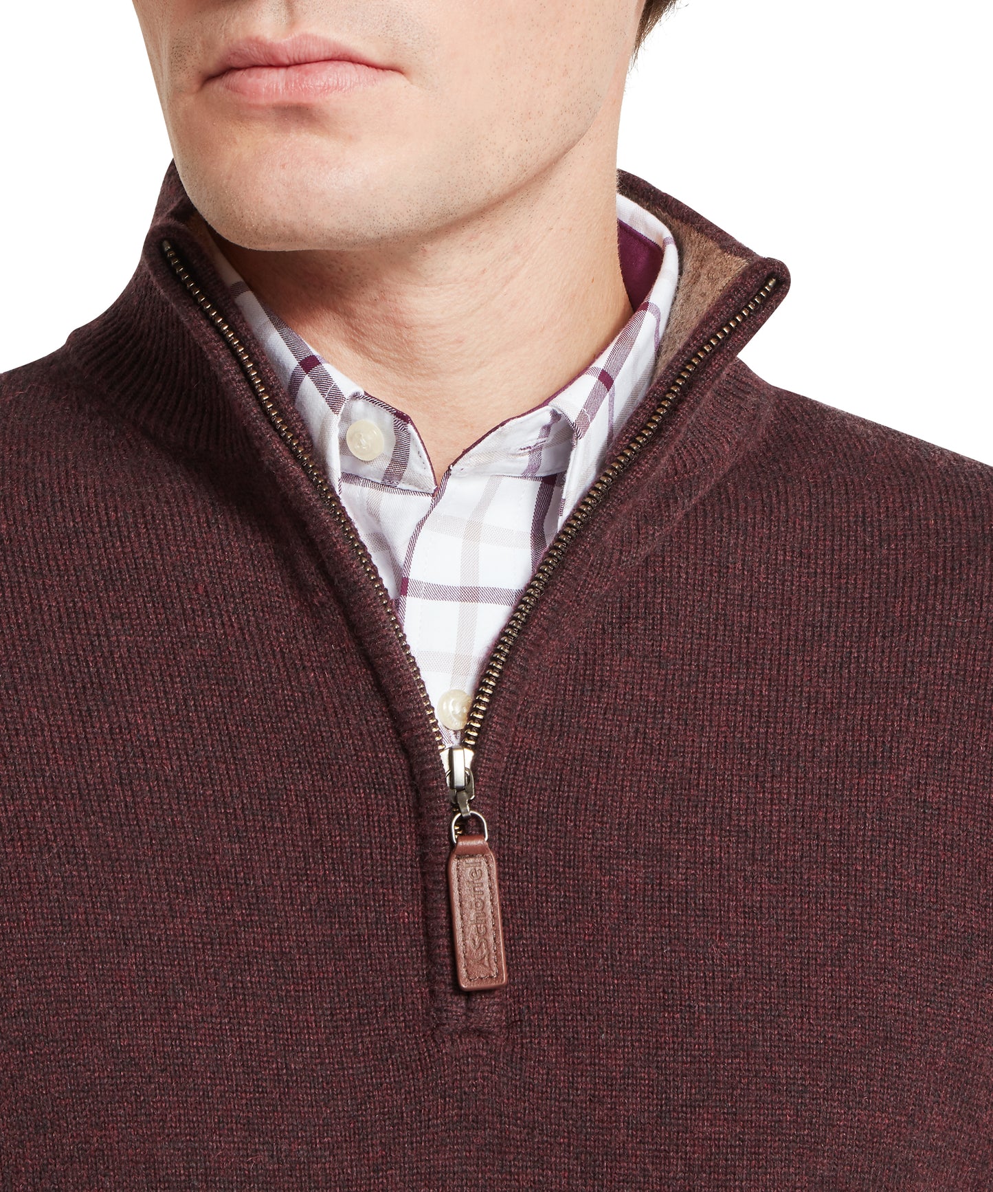 Lewis Lambswool 1/4 Zip Jumper