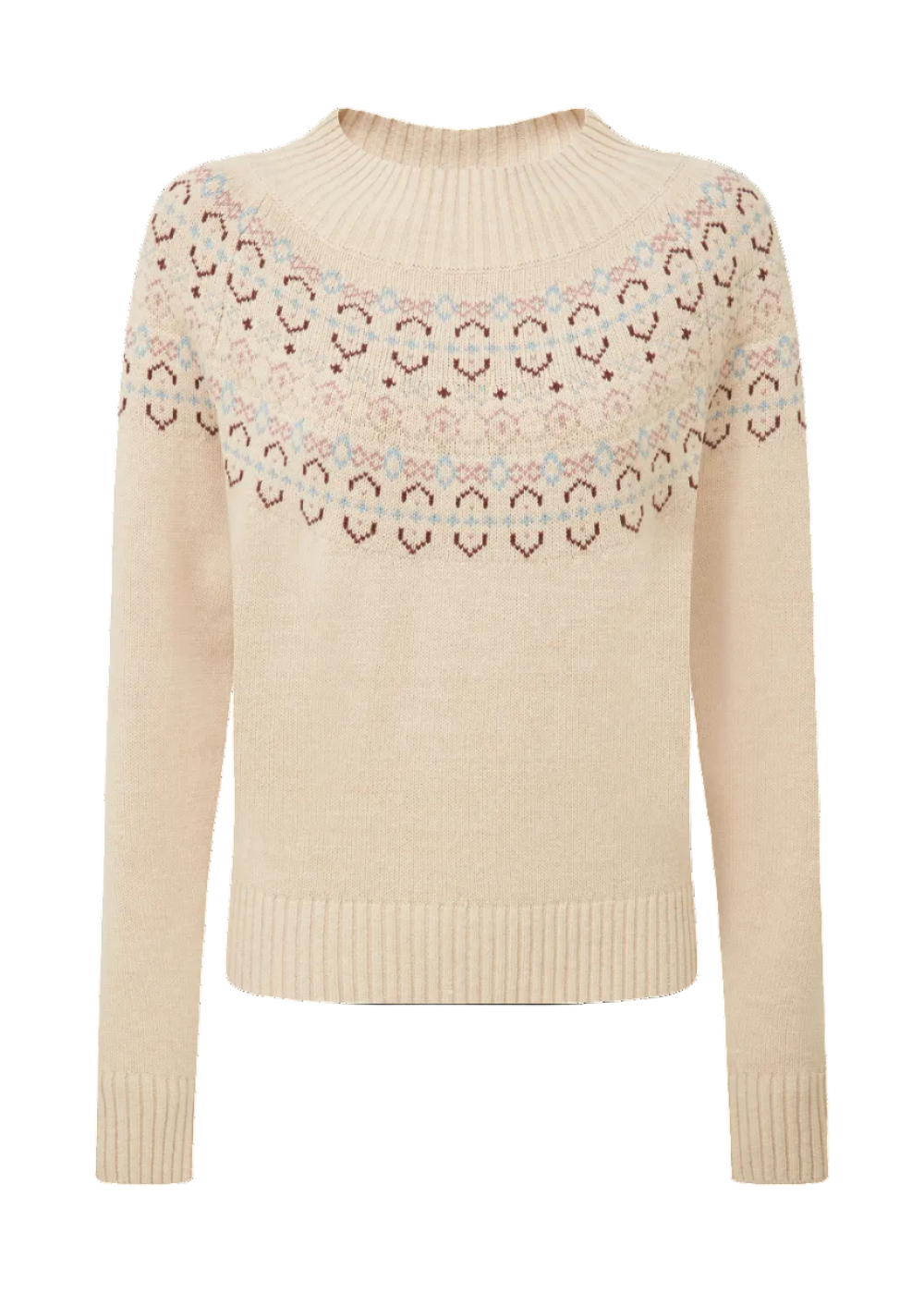 Tresness Fairisle Jumper AW26 - Port/Lake Blue
