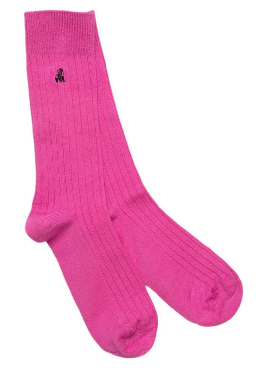 Rich Pink Bamboo Socks