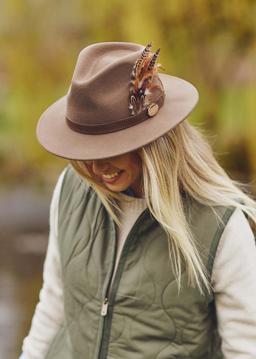 Suffolk Fedora Bronze Side Feather